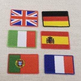 S MOTIF EMBROIDERED FLAGS