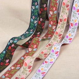 JACQUARD TRIM. "FLOWERS"