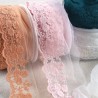 Tulle embroidery bouquet of flowers matt