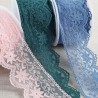 Tullo ricamato edelweiss mat
