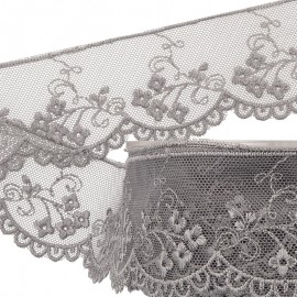 EMBROIDERED LACE/TULLE5CM