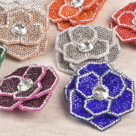 stephanoise M8923 - FLEUR BROCHE STRASS
