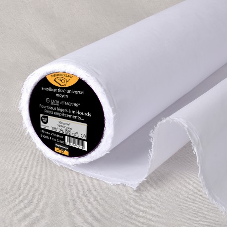 stephanoise S50057 - TOILE TISSEE THERMOCOLLANTE COTON 100 G/M2