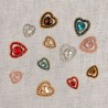Herzknopf mit Strass