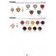 Rhinestone button heart