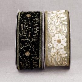 Embroidered trim with sequins