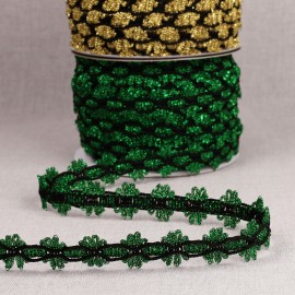 Metallic Flowers Ribbon