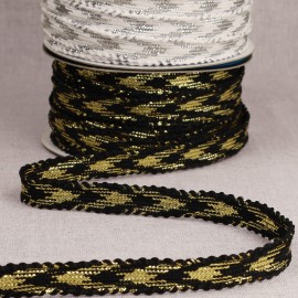 Metallic chevron trim