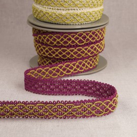 metallic criss-cross braid