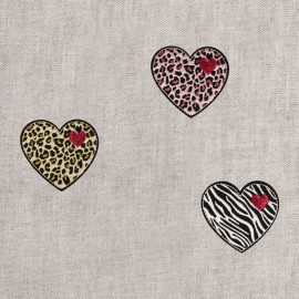 S Motif panther and zebra heart