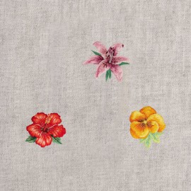 M motif beautiful flowers