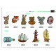 S Motif little cute animals