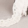 Gathered embroidery on ribbon trim