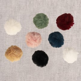POMPON FOURRURE ARTIFICIELLE 10CM