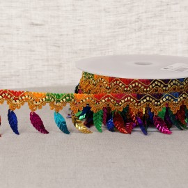 Feather And Sequin Fringe
