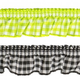 ELASTIC GINGHAM RIBBON