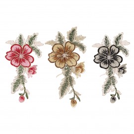 MOTIF FLEUR PERLES À COUDRE