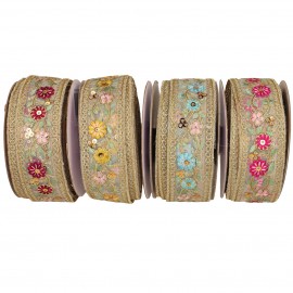 Embroidered trim with sequins