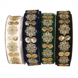 Embroidered trim with sequins