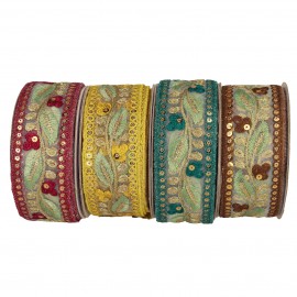 Embroidered trim with sequins