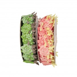 embroidered trim flowers