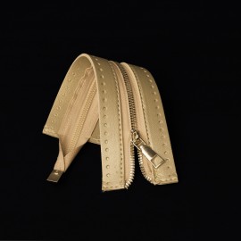 leather effect zipper