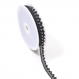 Guipure lace with studs