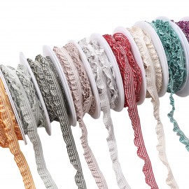 Elastisches Vichy-Rüschengarn