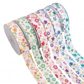 folded floral bias tape