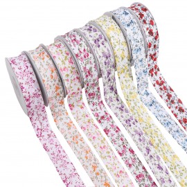 folded floral bias tape