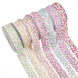 folded floral bias tape