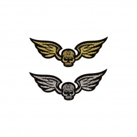 s skull motif with wings