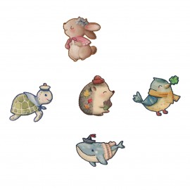 S ECUSSON ANIMAUX HEUREUX