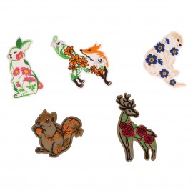 M Applikation Geblümte Tiere