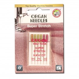 ORGAN NEEDLES SUPER STRETCH COLOR