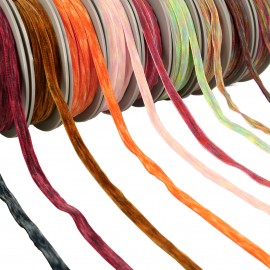 Multicolored velvet ribbon