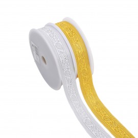 Bordura jacquard a fantasia paisley