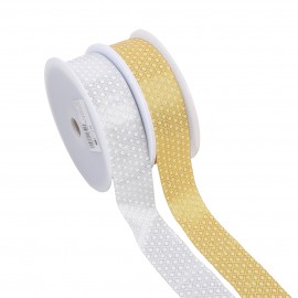 Jacquard trim with honeycomb pattern