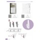 12 ADJUSTABLE PLASTIC HOOKS 7CM