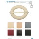 GENUINE LEATHER OVAL BROOCH