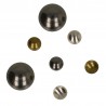 Round metal button
