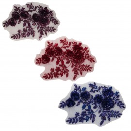 Beaded flower pattern