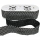 GALON LARGE AVEC MOTIFS FILS METALLIQUES