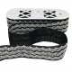 GALON LARGE AVEC MOTIFS FILS METALLIQUES
