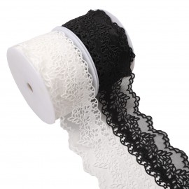 3D embroidery on tulle