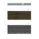 Wide trim with metallic thread pattern