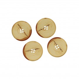BOUTON TRANSPARENT CORNE