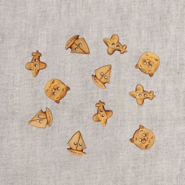 Wooden Buttons For Children