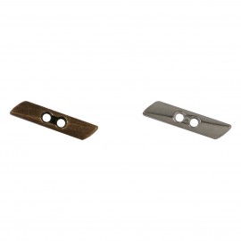 small metal log 2 holes