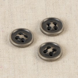 Silber 4 Löcher Knopf